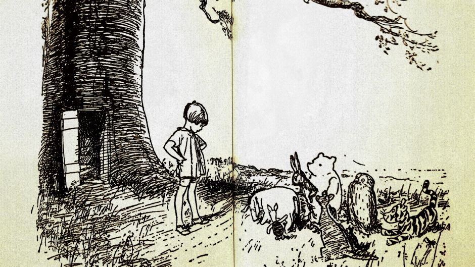 Ilustracja z książki: "Wielka Książka Kubusia Puchatka", A.A. Milne, David Benedictus